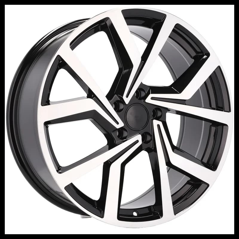 4 jantes 7.5 18 5x112 design volkswagen fluotournage noir brillant
