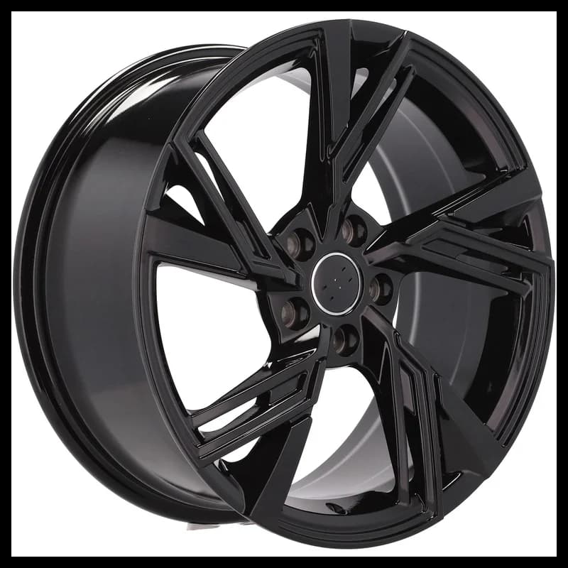 4 jantes 8.0 18 5x112 design audi fluotournage noir brillant