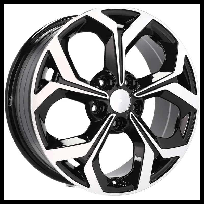 4 jantes 6.5 16 5x114.3 design kia fluotournage noir brillant