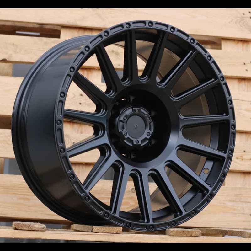 4 jantes 9.0 18 6x139.7 fluotournage noir brillant