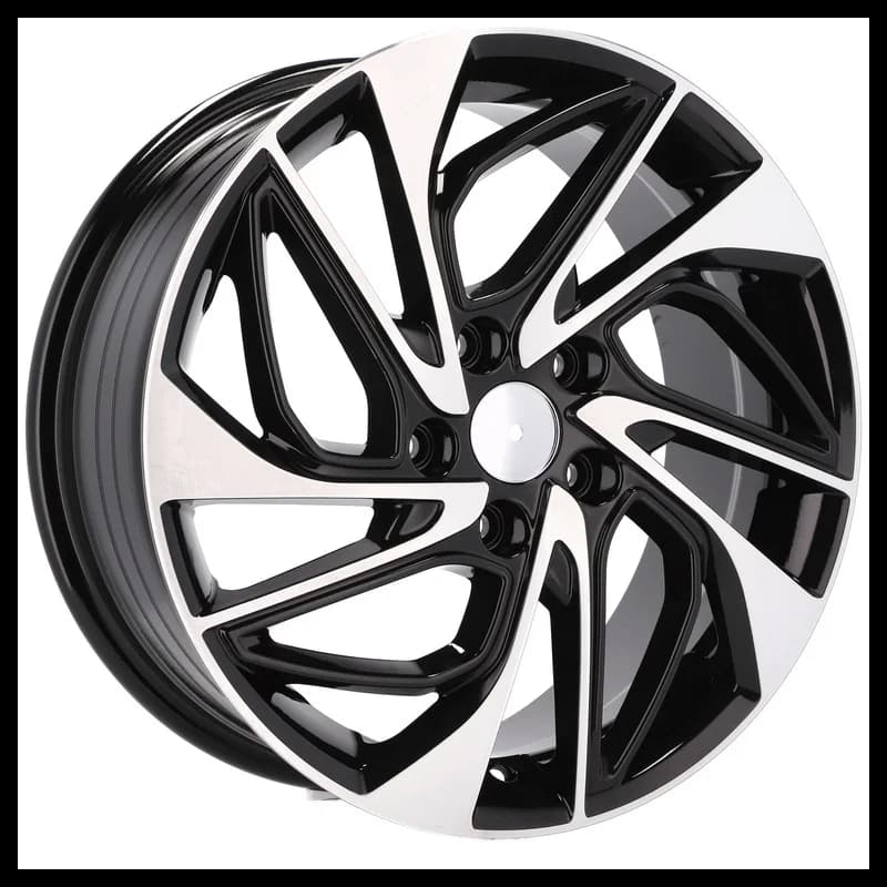 4 jantes 7.0 17 5x114.3 design hyundai noir brillant
