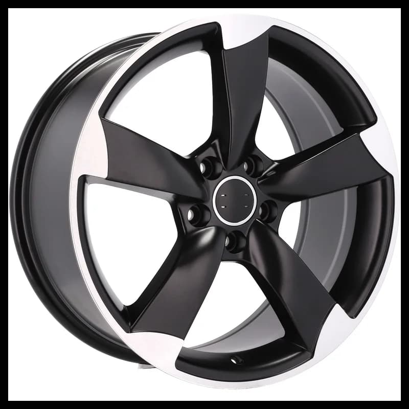 4 jantes 8.0 18 5x112 design audi fluotournage noir brillant