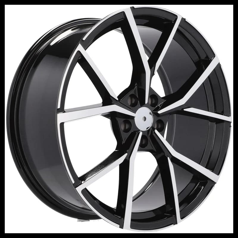 4 jantes 8.0 19 5x112 design volkswagen noir brillant
