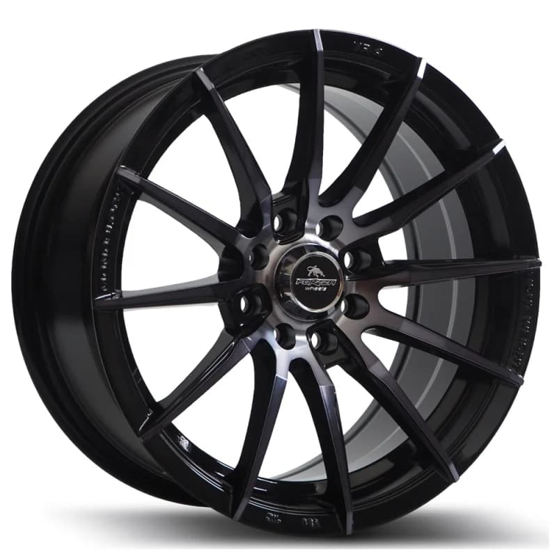 2 jantes ratlankis forzza atom 7x15 4x100/108 et25 73,1 black magic machined