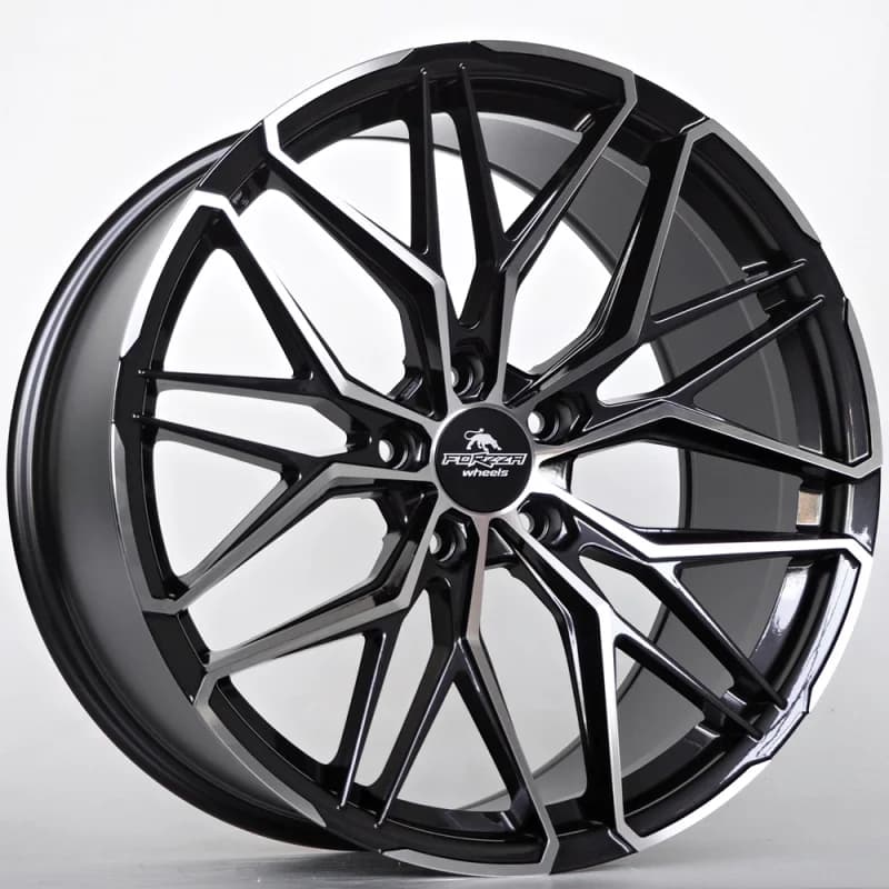 2 jantes ratlankis forzza stone 9,5x20 5x112 et38 66,56 black magic face polished