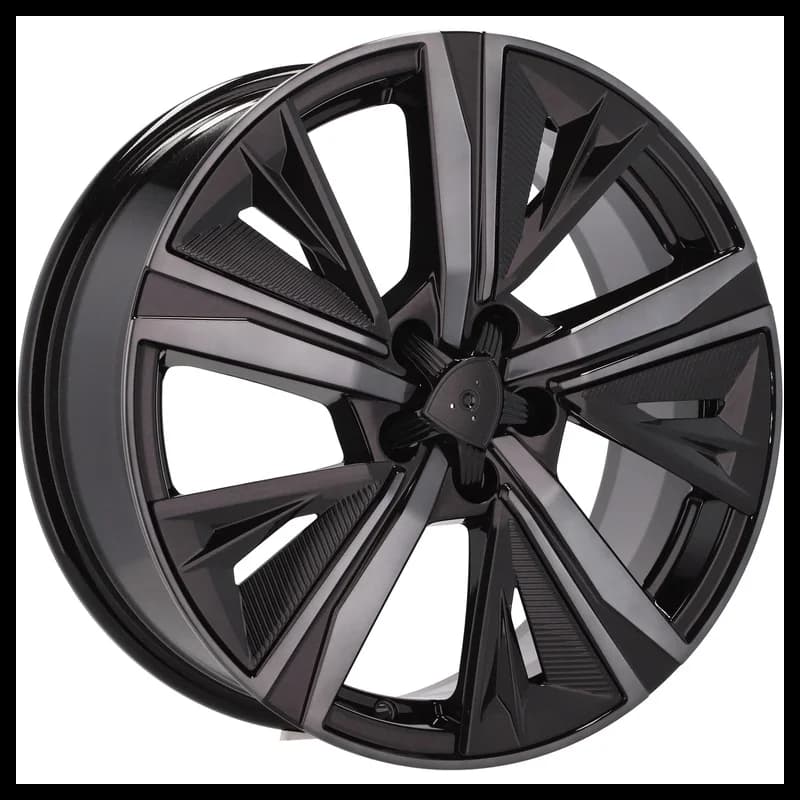 4 jantes 7.0 17 5x108 design peugeot noir brillant