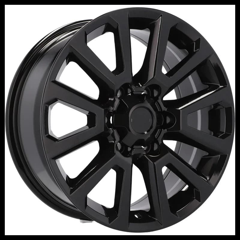 4 jantes 7.5 17 6x139.7 design toyota fluotournage noir brillant