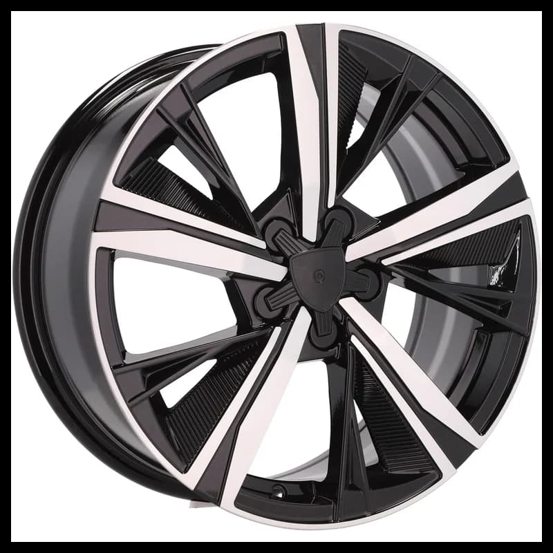 4 jantes 7.0 17 5x108 design peugeot noir brillant