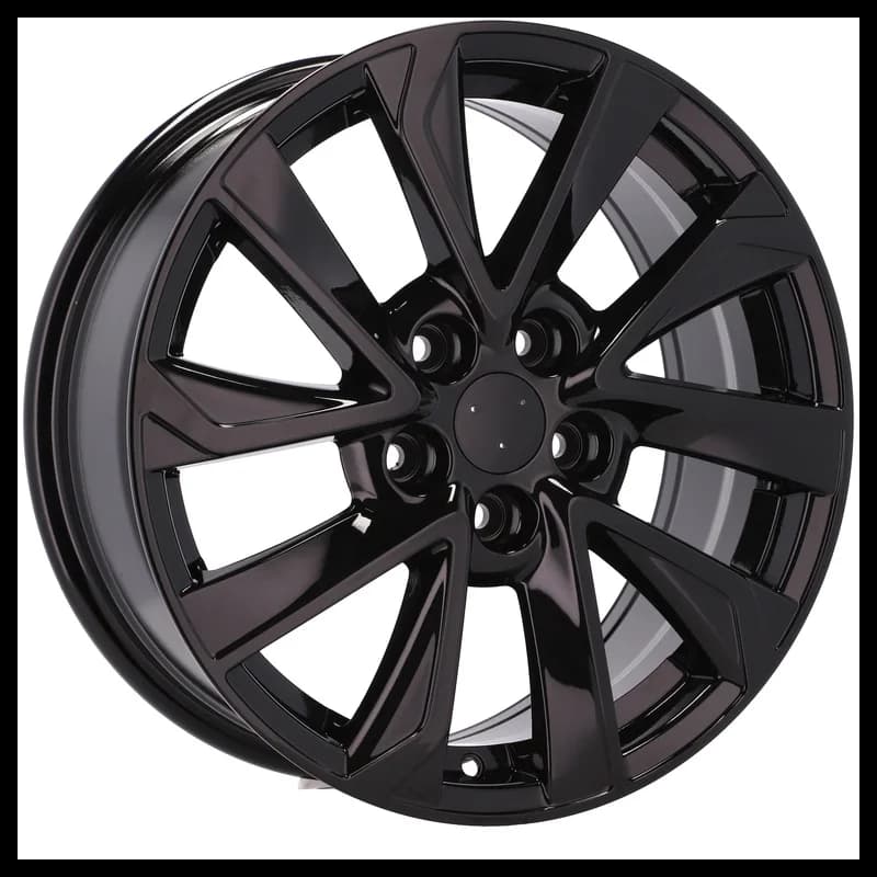 4 jantes 7.0 16 5x114.3 design toyota noir brillant