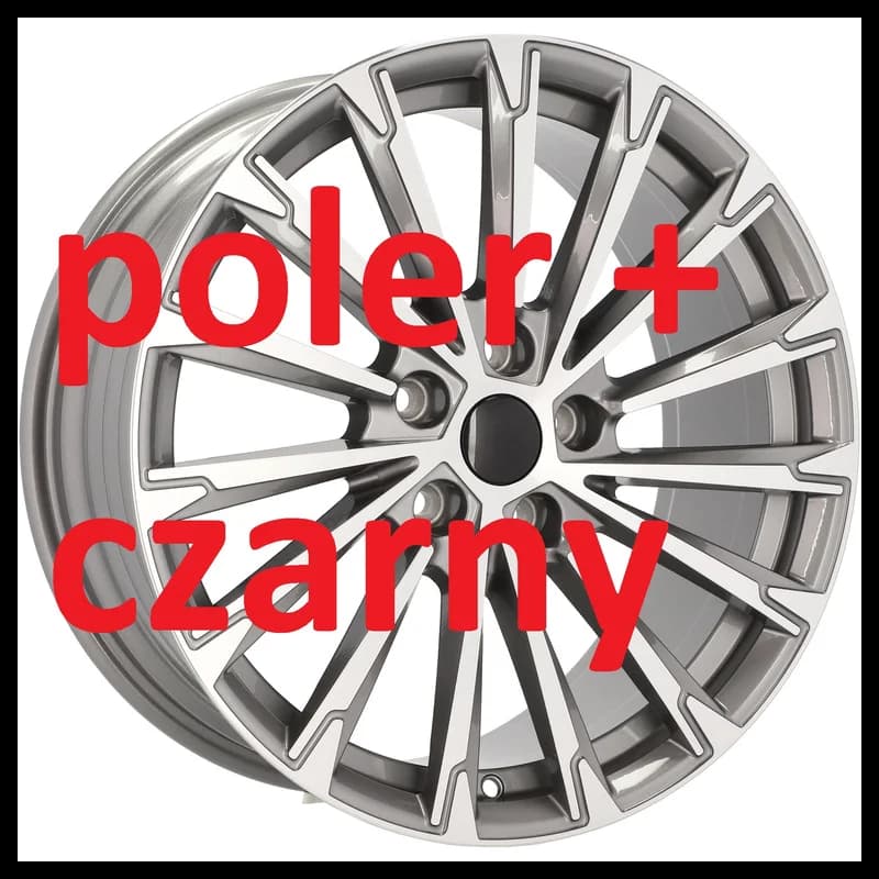 4 jantes 8.0 19 5x112 design skoda fluotournage noir brillant