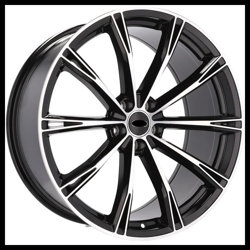 4 jantes 9.0 20 5x112 design audi fluotournage noir brillant