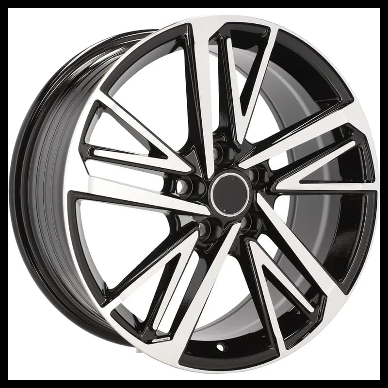 4 jantes 7.0 17 5x114.3 design toyota fluotournage noir brillant