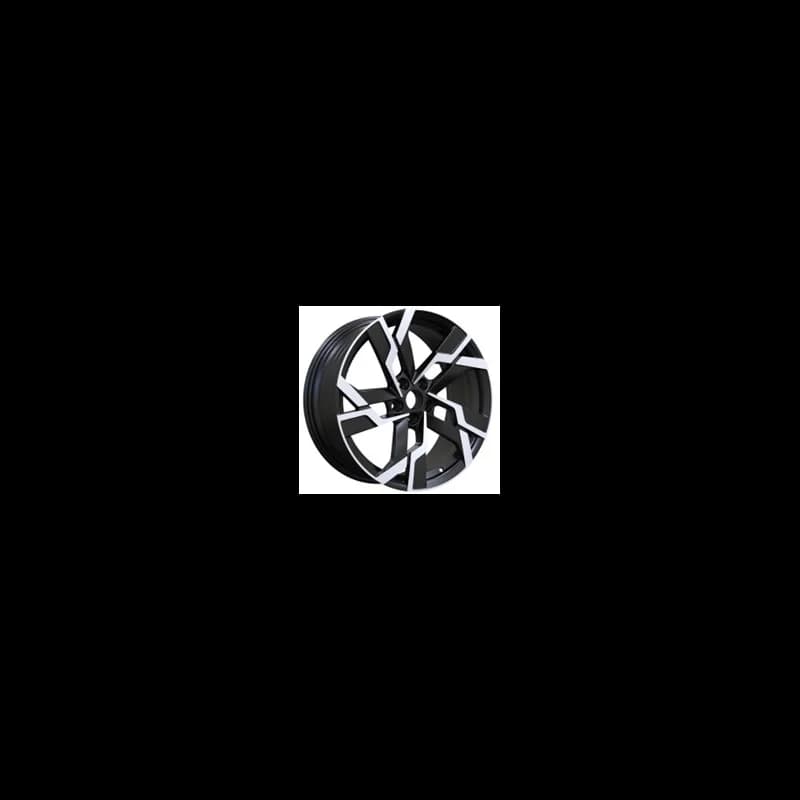 4 jantes 8.0 19 5x112 design skoda fluotournage noir brillant