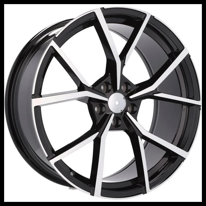 4 jantes 8.0 18 5x112 design volkswagen fluotournage noir brillant