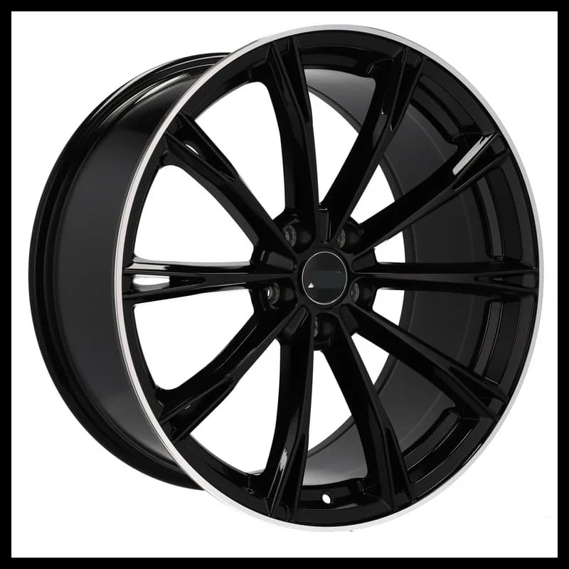 4 jantes 9.0 20 5x112 design audi fluotournage noir brillant