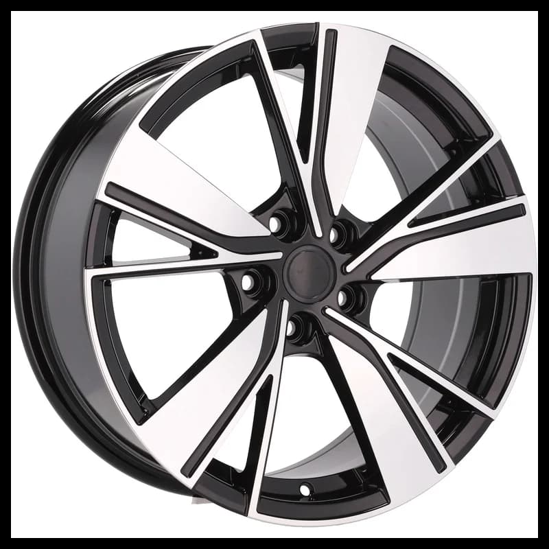 4 jantes 8.0 18 5x112 design volkswagen fluotournage noir brillant