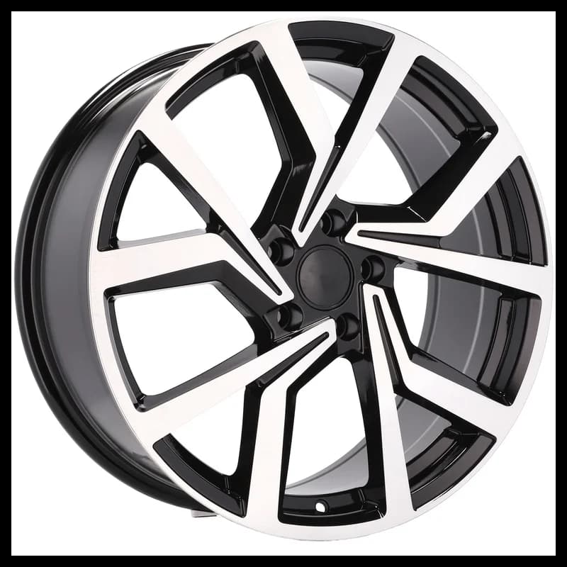 4 jantes 8.0 19 5x112 design volkswagen fluotournage noir brillant