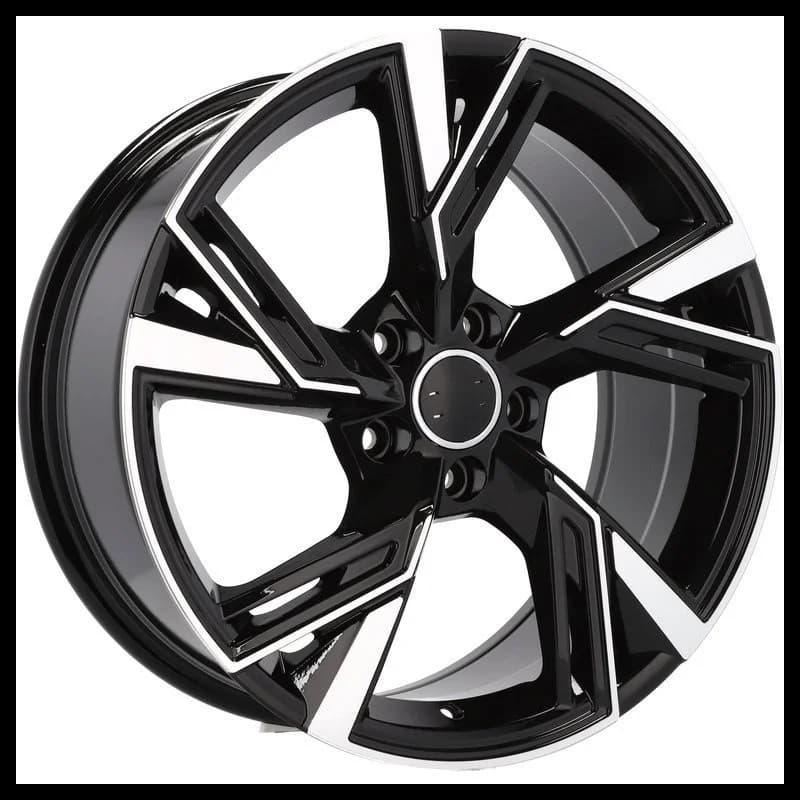 4 jantes 8.5 19 5x112 design audi fluotournage noir brillant