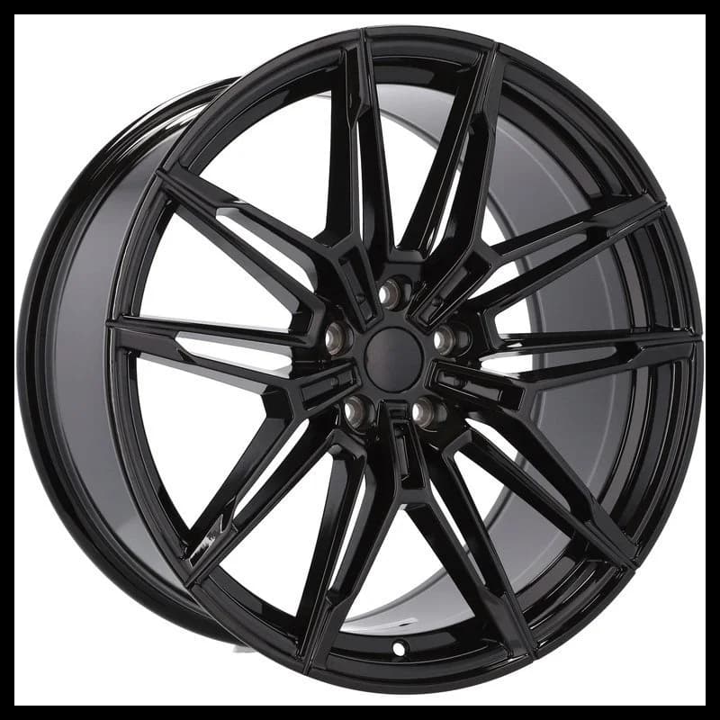4 jantes 8.5 20 5x112 design bmw fluotournage noir brillant