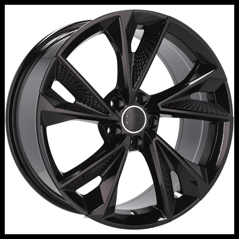 4 jantes 8.0 18 5x112 design audi fluotournage noir brillant