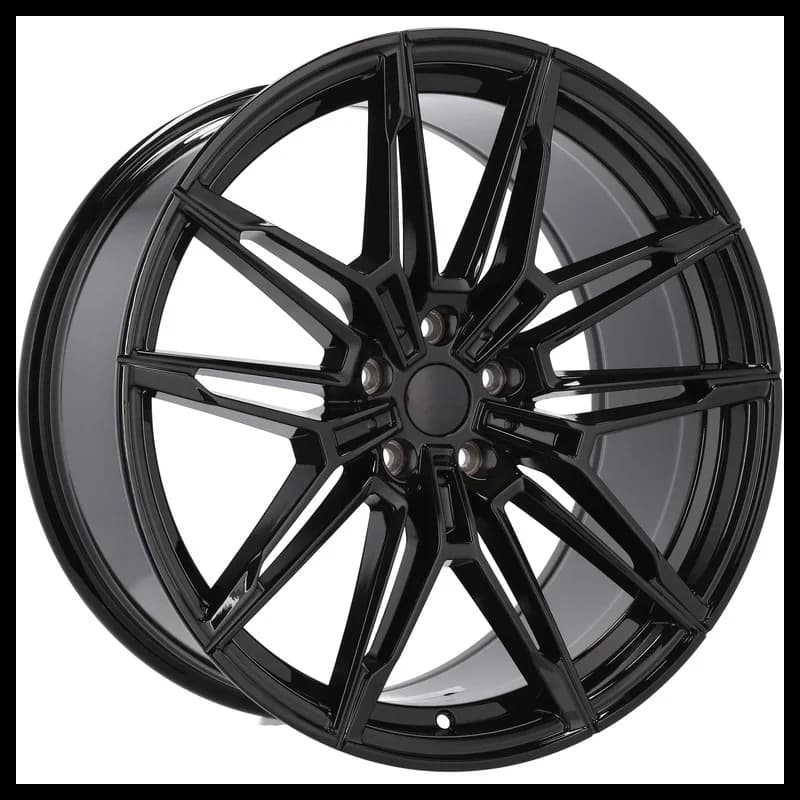 4 jantes 8.0 19 5x112 design bmw fluotournage noir brillant