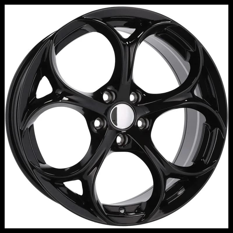 4 jantes 7.5 17 5x110 design alfa romeo fluotournage noir brillant