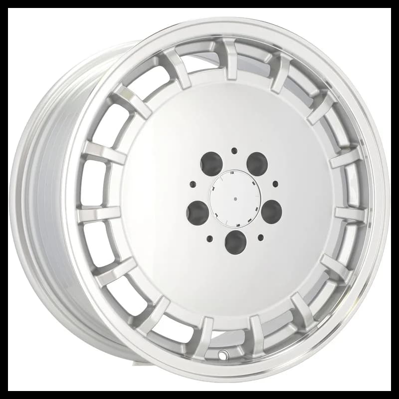 4 jantes 9.0 17 5x112 design mercedes fluotournage argent brillant