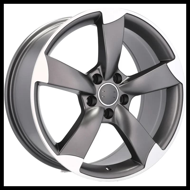 4 jantes 8.0 18 5x112 design audi fluotournage gris mat