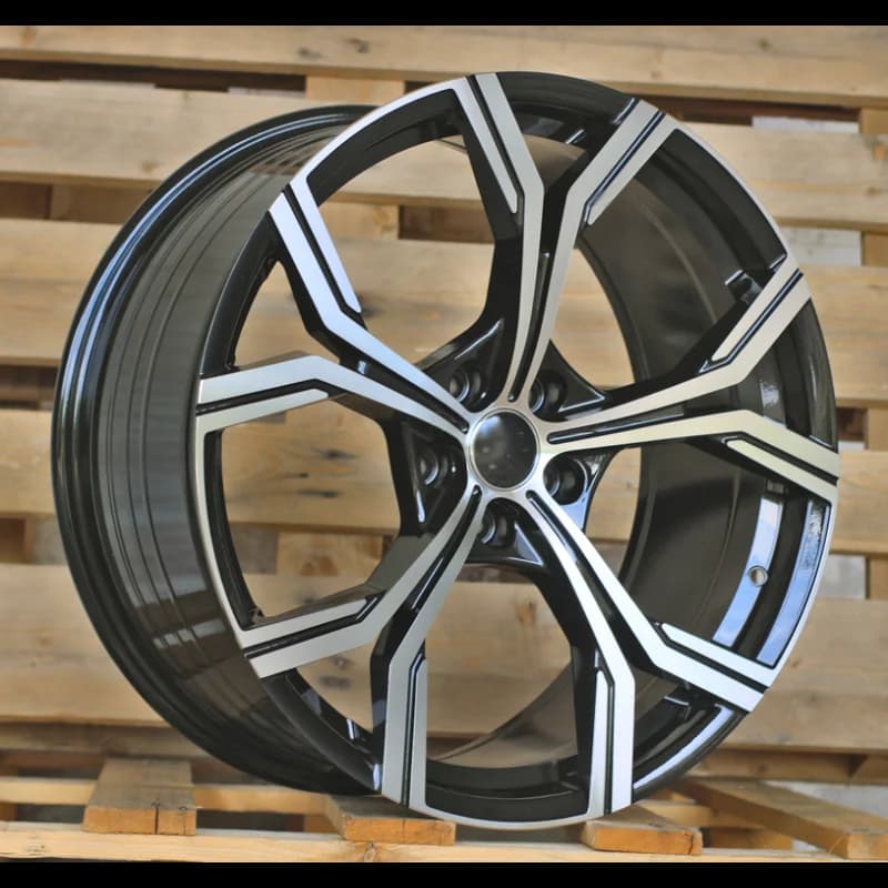 4 jantes 8.5 19 5x112 design audi fluotournage noir brillant