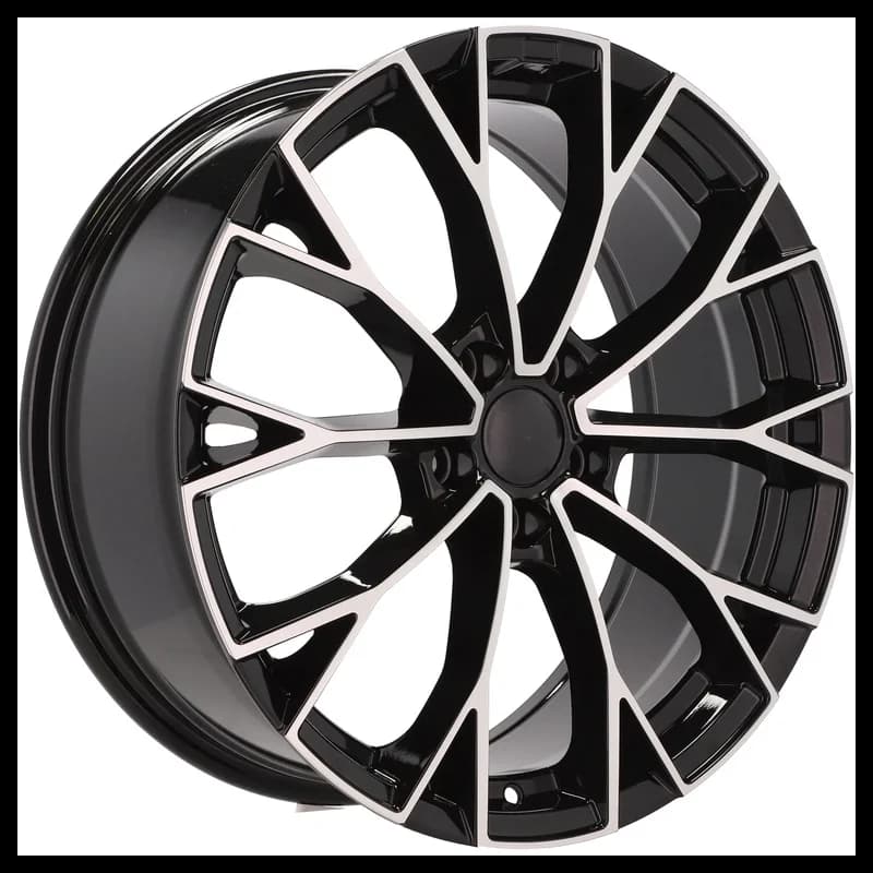 4 jantes 7.5 19 5x112 design volkswagen fluotournage noir brillant