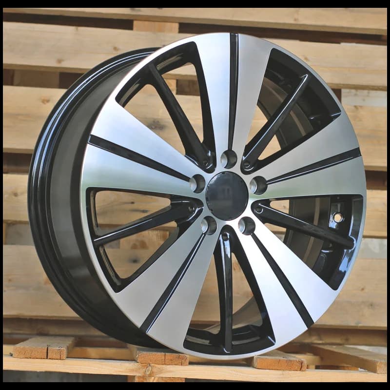 4 jantes 7.5 18 5x112 design mercedes fluotournage noir brillant