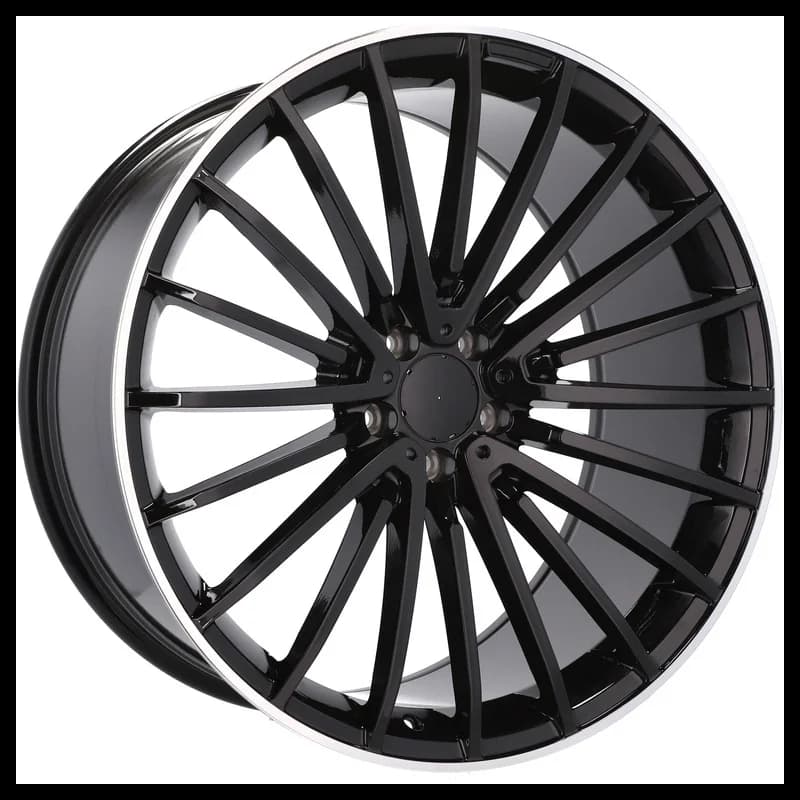 4 jantes 8.5 19 5x112 design mercedes fluotournage noir brillant