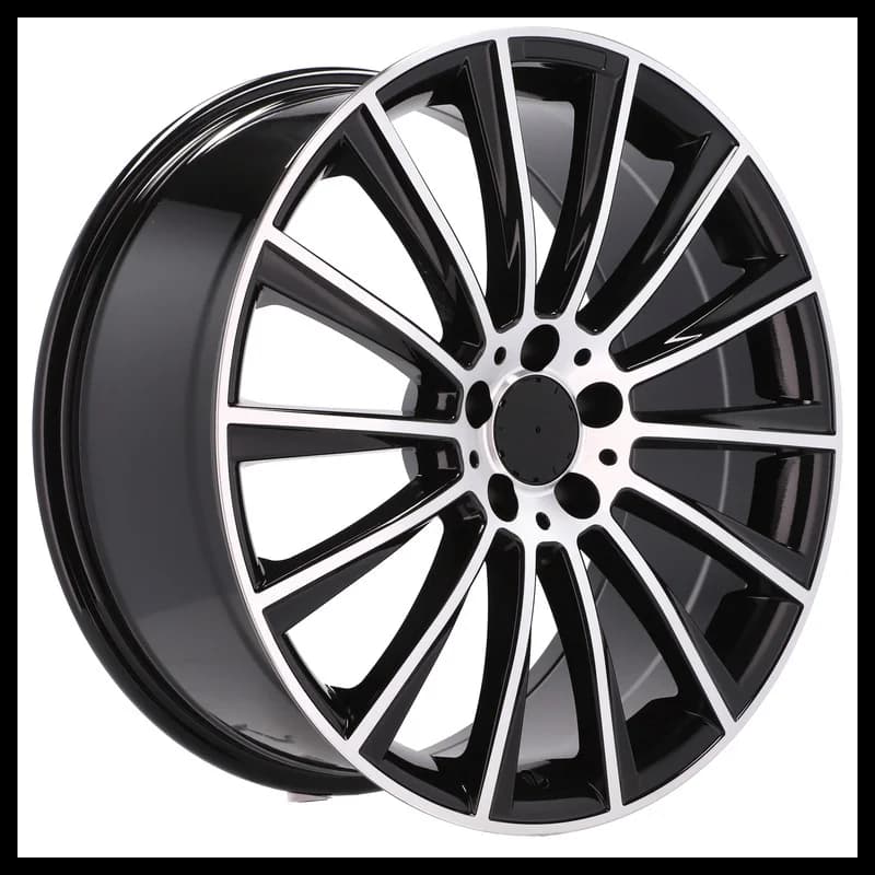 4 jantes 8.0 18 5x112 design mercedes fluotournage noir brillant