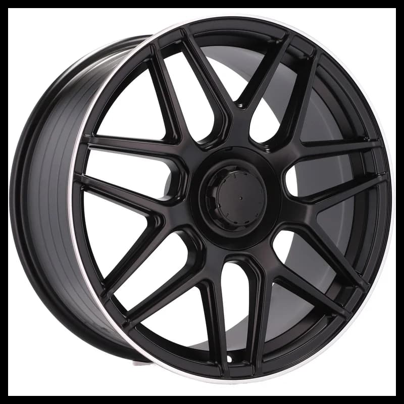 4 jantes 7.5 17 5x112 design mercedes fluotournage noir mat