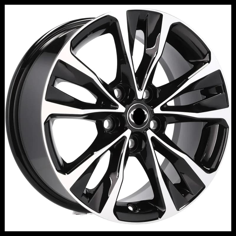 4 jantes 7.0 17 5x114.3 design toyota noir brillant