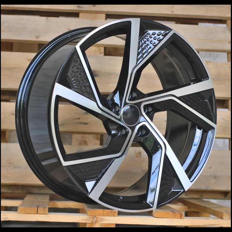 4 jantes 8.5 19 5x112 design audi fluotournage noir brillant