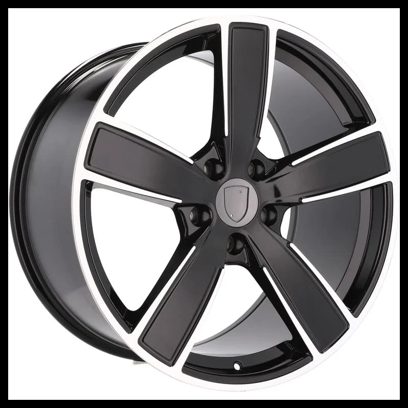 4 jantes 9.5 21 5x130 design porsche noir brillant