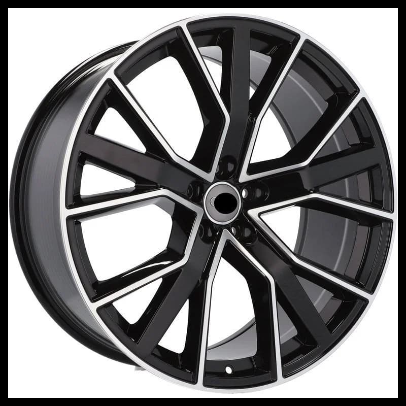 4 jantes 10.0 22 5x112 design audi fluotournage noir brillant