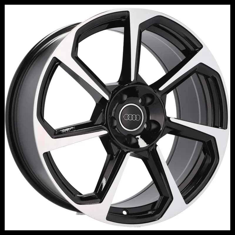 4 jantes 8.5 20 5x112 design audi fluotournage noir brillant