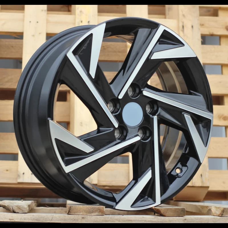 4 jantes 7.0 17 5x114.3 design hyundai fluotournage noir brillant