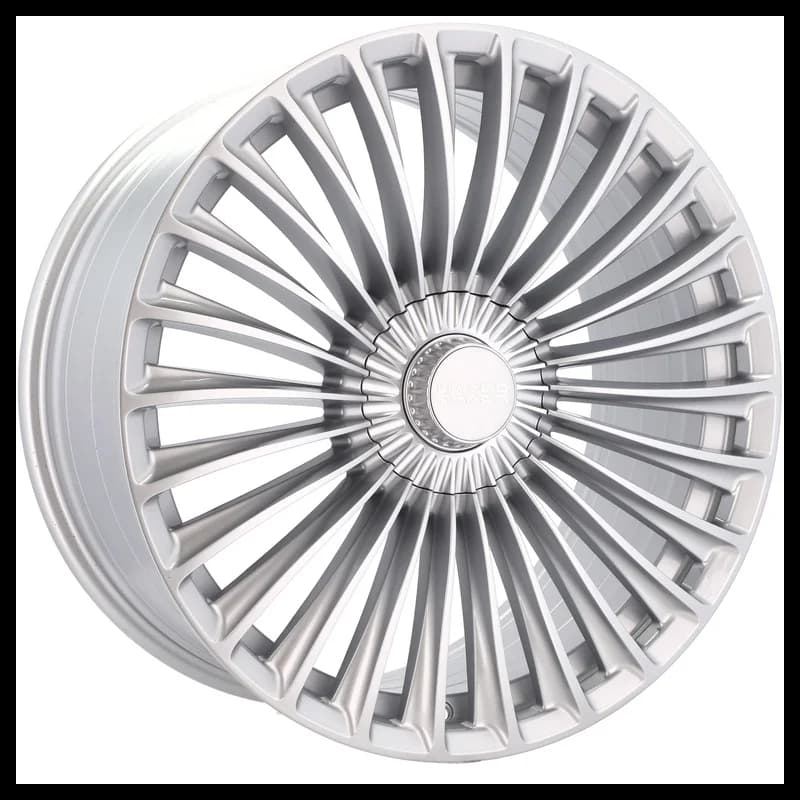 4 jantes 8.5 18 5x112 design mercedes fluotournage argent brillant