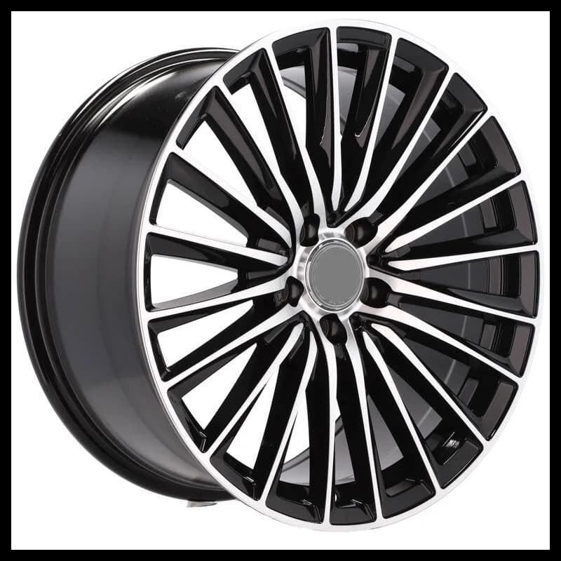 4 jantes 7.5 18 5x112 design mercedes fluotournage noir brillant