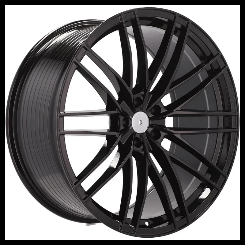 4 jantes 8.5 19 5x112 design audi fluotournage noir brillant