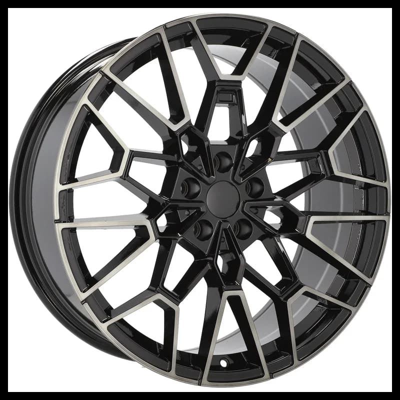 4 jantes 8.5 18 5x120 design bmw fluotournage noir brillant