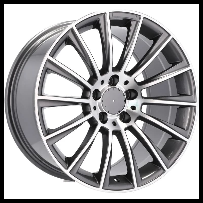 4 jantes 9.5 19 5x112 design mercedes fluotournage gris brillant