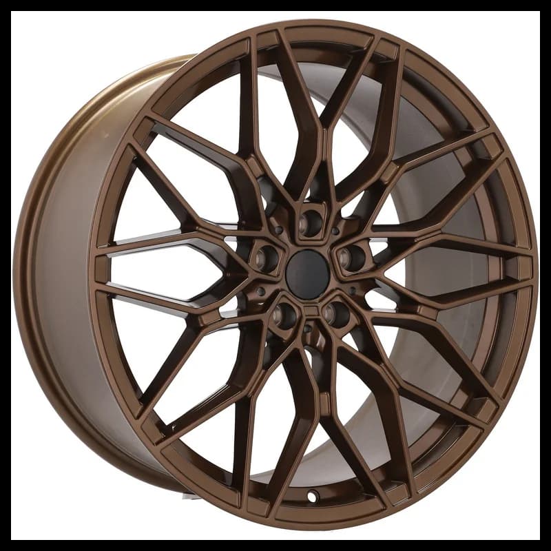 4 jantes 9.5 20 5x120 design bmw fluotournage brun brillant