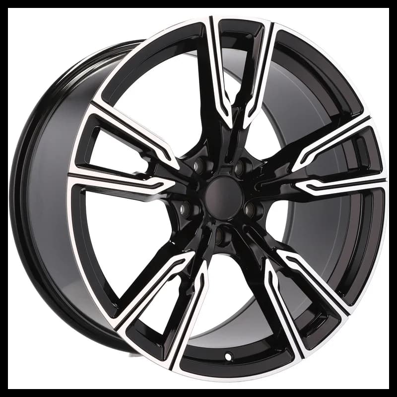 4 jantes 10.5 22 5x112 design bmw fluotournage noir brillant