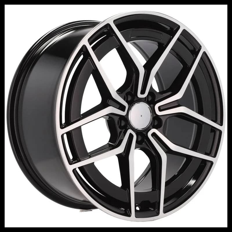 4 jantes 9.0 19 5x112 design mercedes fluotournage noir brillant