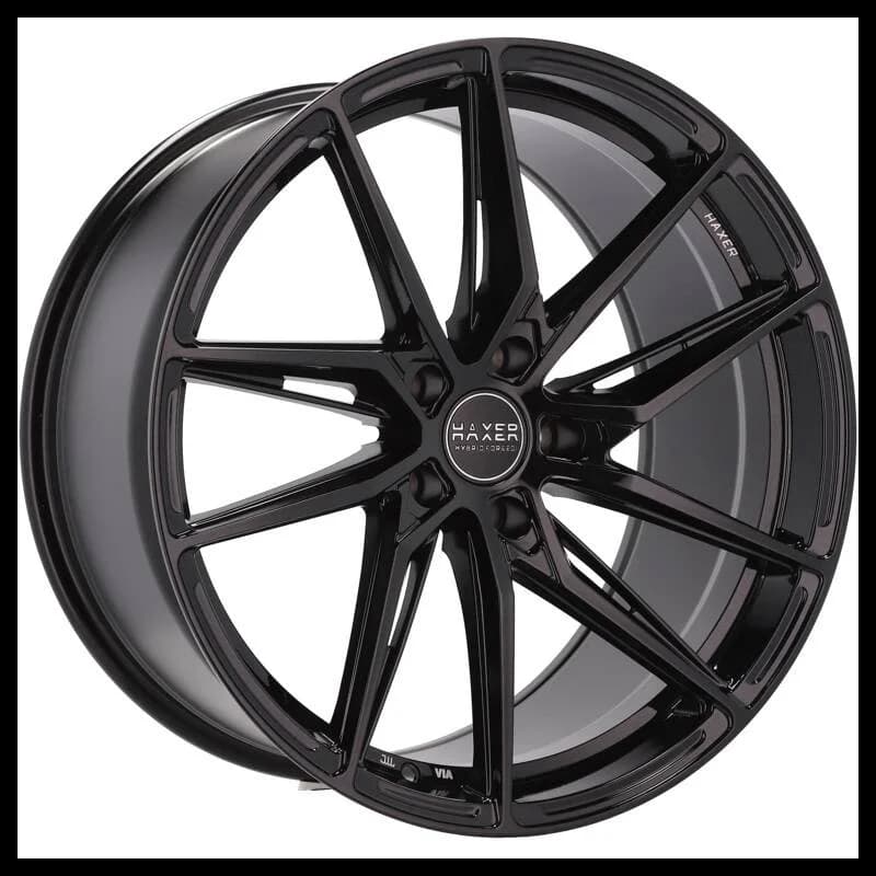4 jantes 10.5 20 5x120 fluotournage noir brillant