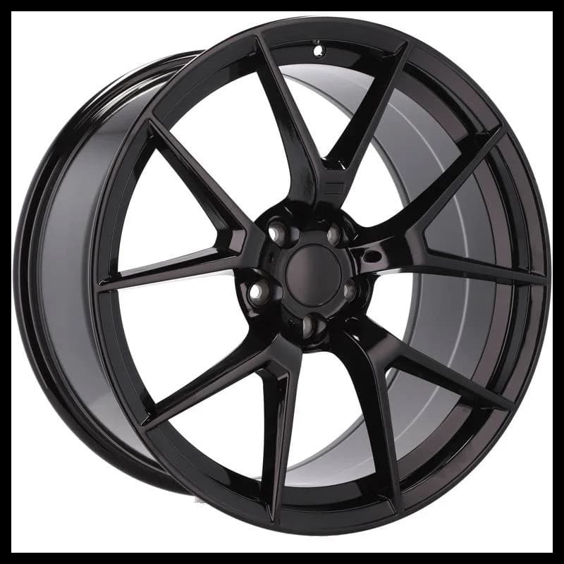 4 jantes 9.5 20 5x120 design bmw fluotournage noir brillant